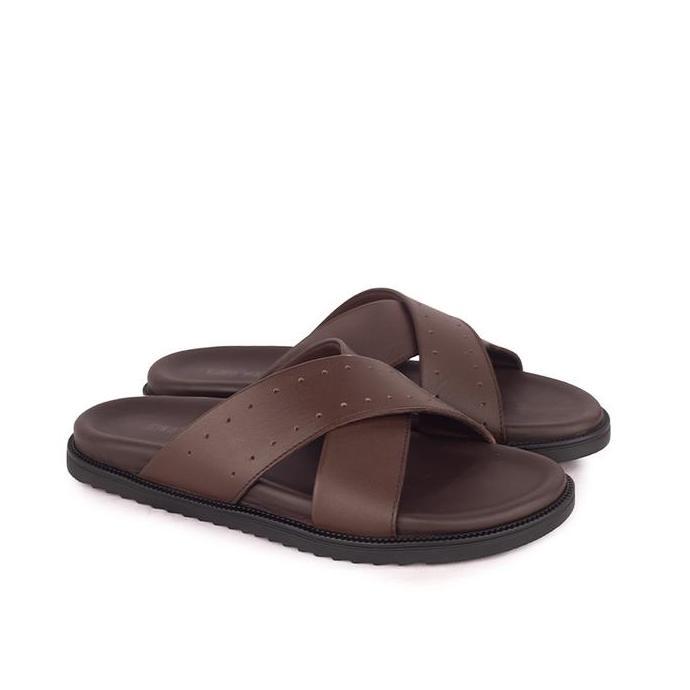 Sandal Kulit Pria Gino Mariani Harison Brown