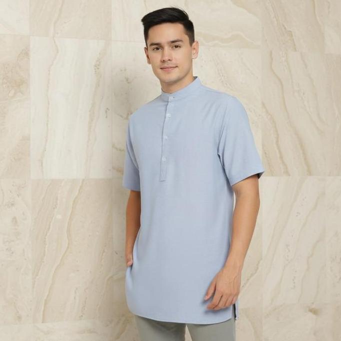 Toraformen - Ankara Kemeja Koko Pria Muslim Lengan Pendek Baju Kantong
