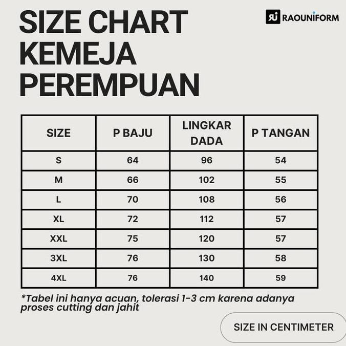 RAOUNIFORM Baju Seragam PNS Biru Muda Wanita Kemeja PDL Guru Lengan Panjang American Drill S-4XL