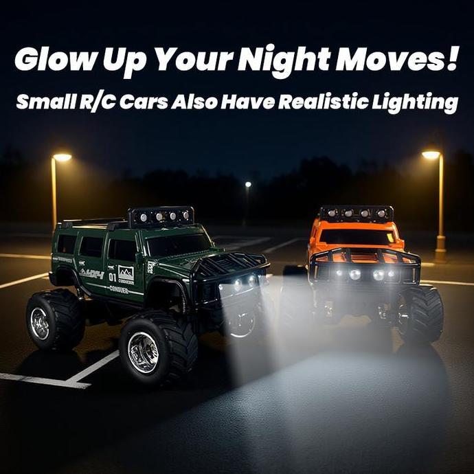 Sabdaa317 - Greenora32 Mobil Rc Skala 1:64 Bodi Logam Truk Mini Off-Road Kontrol Ganda App+Remote Sa