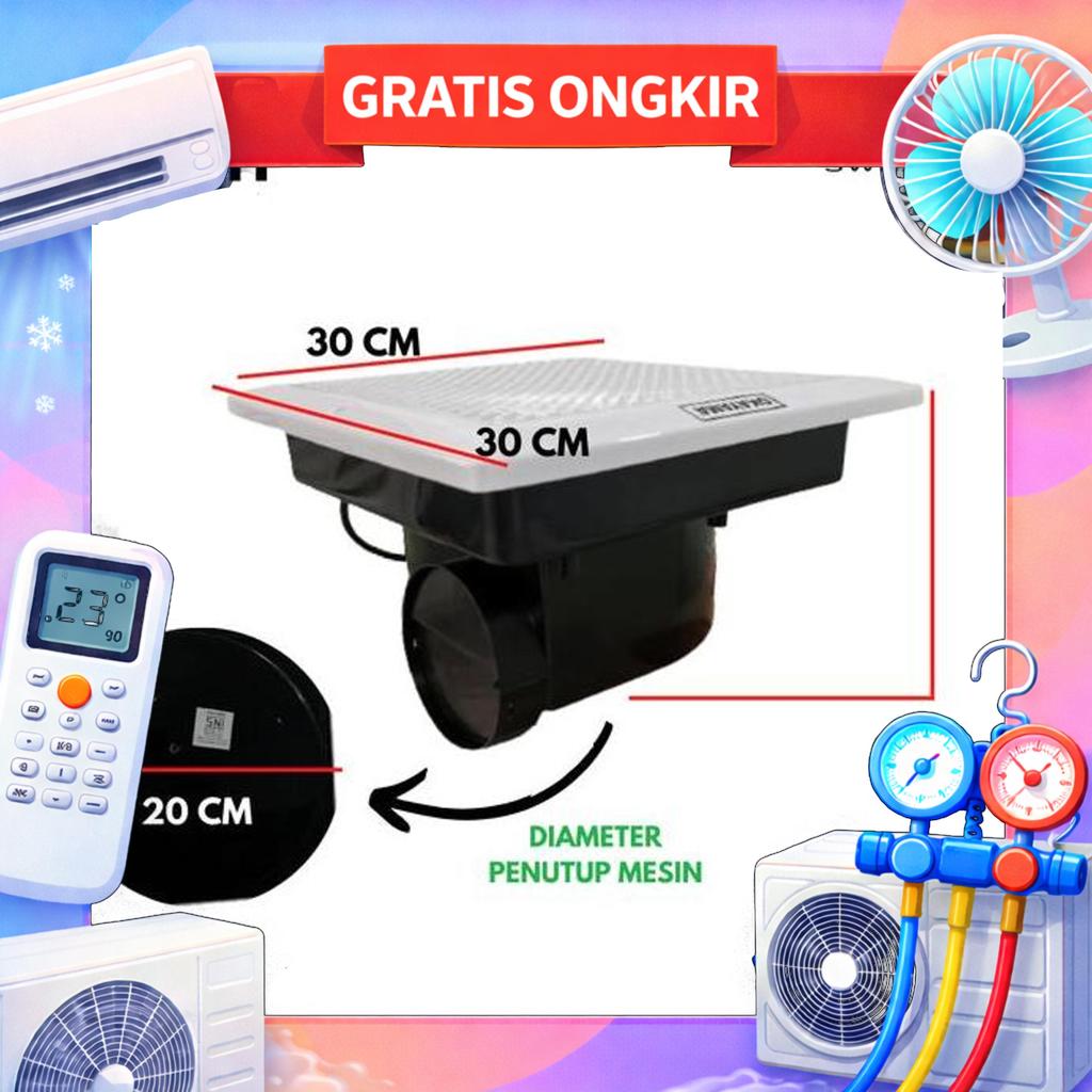 Exhaust Fan Plafon 10 Inchi Kipas Plafon 10 Inch Kipas Blower Hexos Angin Hisap Kipas Kamar Mandi Da