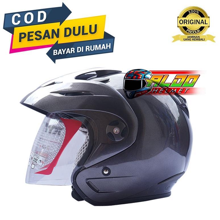 HELM KYT | HELM | KYT ROMEO | Helm KYT romeo solid GUNMETAL ori | half face | kyt model topi terbaru