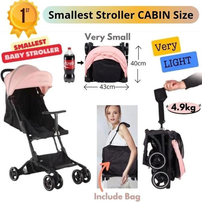 Ready 1st Cabin Size Baby Stroller The Smallest&Lightless/ Baby Stroller Lipat Terkecil & Teringan