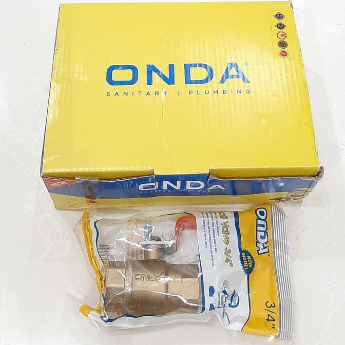 Ready Stop kran Kuningan Onda 3/4" / Ballvalve Kuningan Onda 3/4"