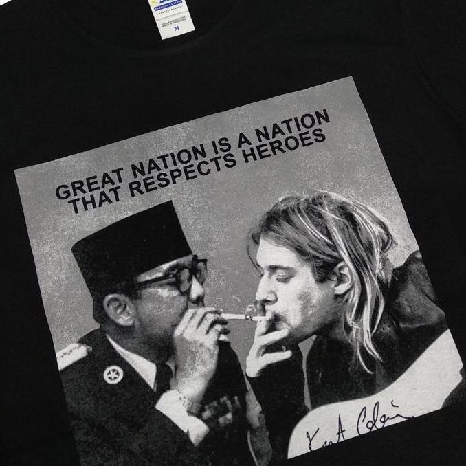Kaos Soekarno X Kurt Cobain | Hot Item kaos kurt cobain grunge nirvana