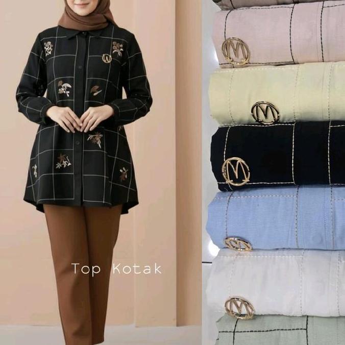Winody Atasan Top Kotak Blouse Winody