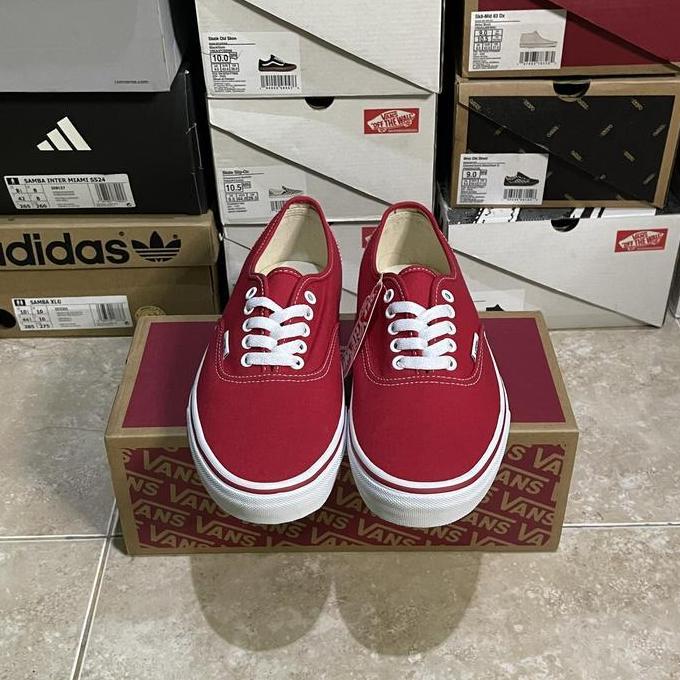 Vans authentic chili red (Resmi PT NAVYA)
