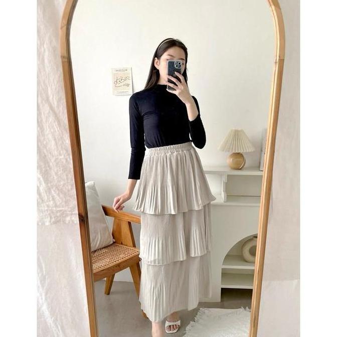 Rok Ruffle Plisket / Rok Plisket Premium Ruffle