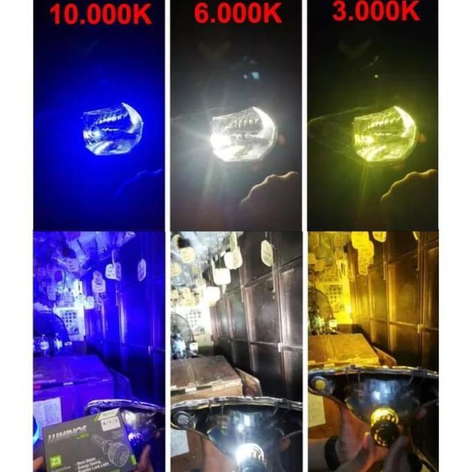 DISKON LAMPU MOTOR LED SUPRA X 125 FI LUMINOS Z3 3WARNA KUNING BIRU PUTIH