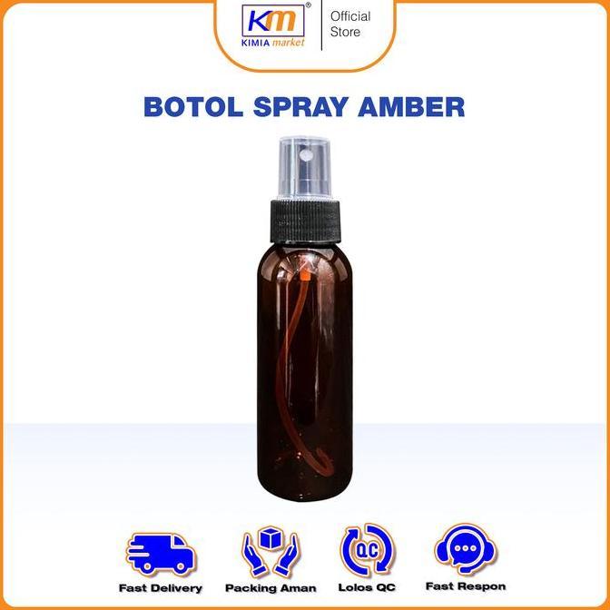 Botol plastik Spray 100ml warna Amber