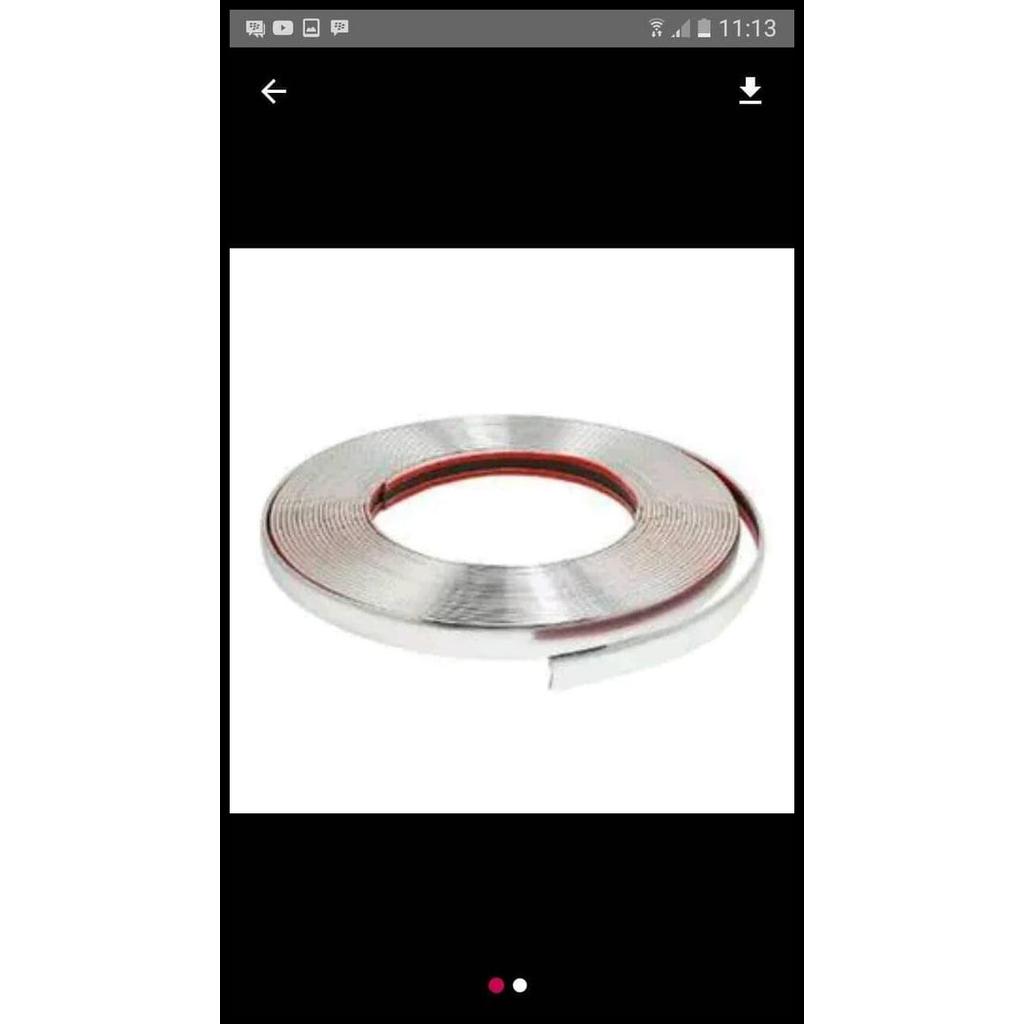TERLARIS LIST/LIS MOULDING /LIST CHROME 18 MM (7.5 METER) MOBIL VIOS 