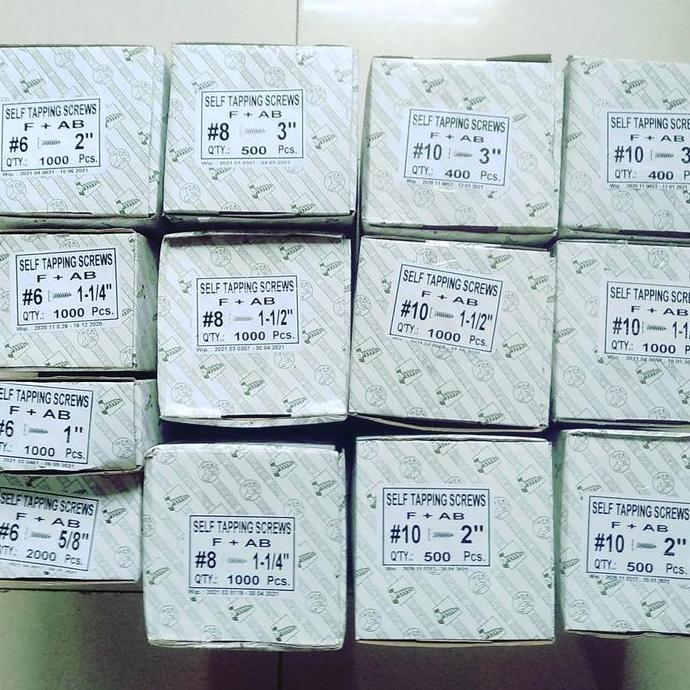 SEKRUP TAPPING KEPALA RATA 6X1=2,5CM /SEKRUP FH 6X1 MOONLION