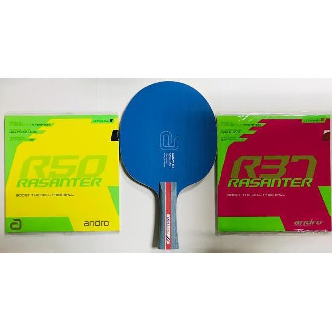 Setup Bat Tenis Meja Andro Gauzy BL5 Rasanter R50 R37 Full Set