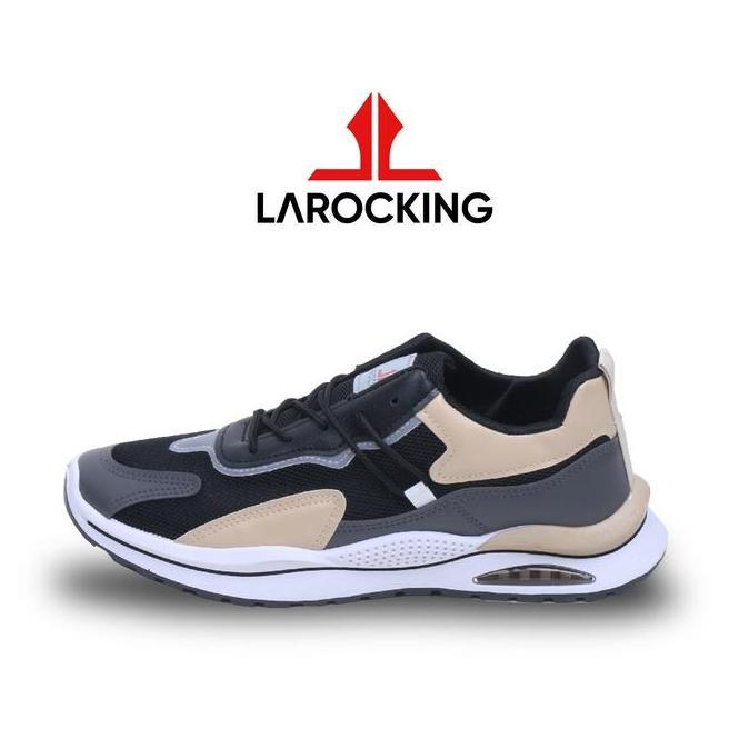 Larocking - Phoenix Hitam Cream | Sepatu Sneakers Casual Gym