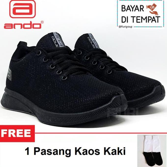 ANDO ELSIE 33-36 FULL HITAM SEPATU LARI FITNES SENAM WANITA