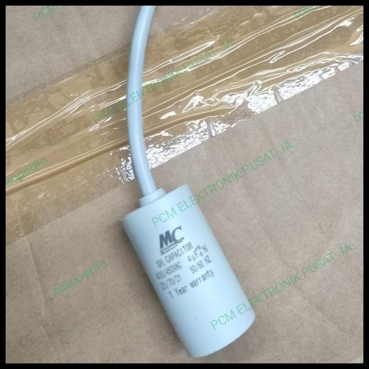 HOT DEAL KAPASITOR CAPACITOR MC RUNNING KABEL 4UF MF 4MF 450VAC 450V AC BULAT 