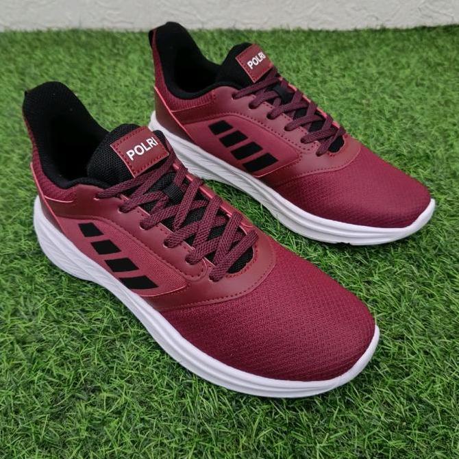 Sepatu Ket Olahraga Maroon Jatah Polri 2023 / Sepatu Olahraga Polri
