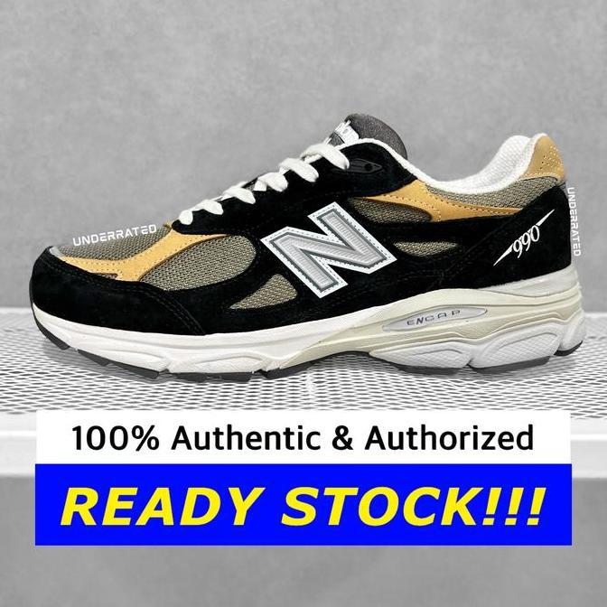New Balance 990 V3 Black Tan MiUSA M990BB3 (100% Authentic)