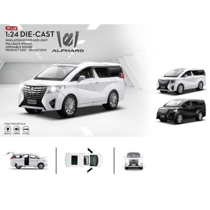 Diecast XLG Miniatur Mobil Toyota Alphard Skala 1:24