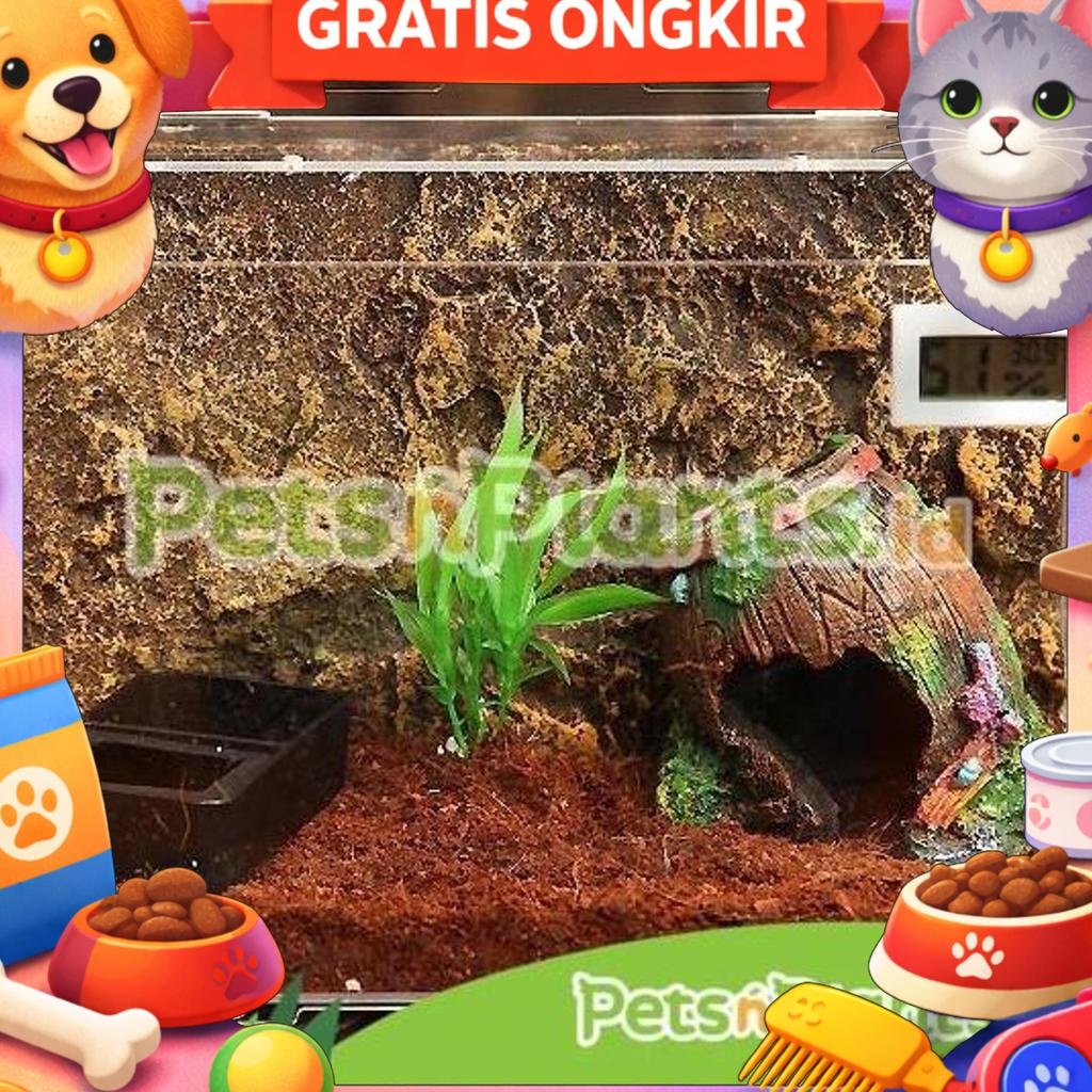 Acrylic Reptile Cage Box Kotak Reptil Vivarium Terarium Akrilik Import