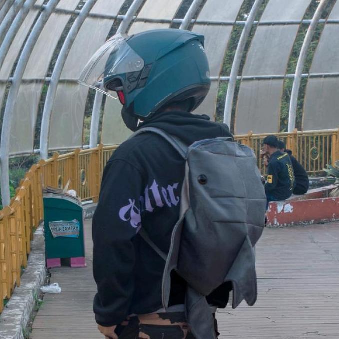 tas gendong model hiu backpack hiu Sekolah