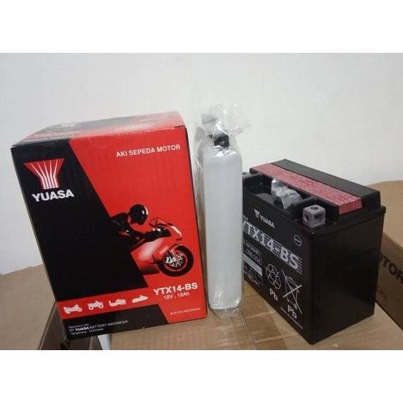 AKI MOGE YUASA YTX14-BS YTX14BS AKI MOTOR GEDE