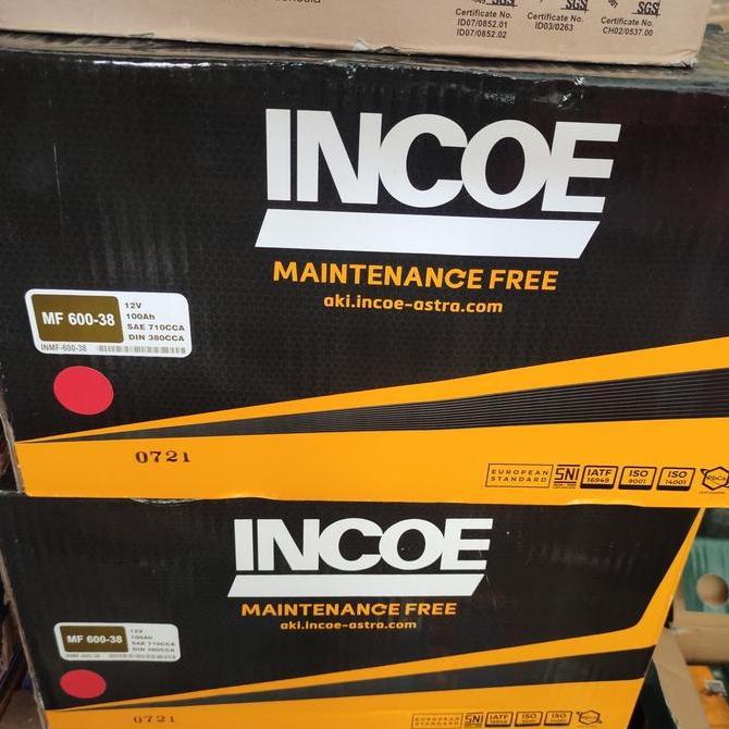Aki/accu mobil 60038 (100ah) incoe mf