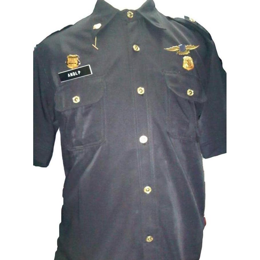 baju sapari satpam/baju satpam/separi hitam pendek/baju supir.