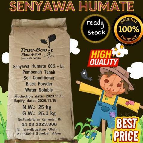 Sodium Humate ( 25 kg ) Pembenah tanah / Asam Humate / Humic Acid BISA GRAB