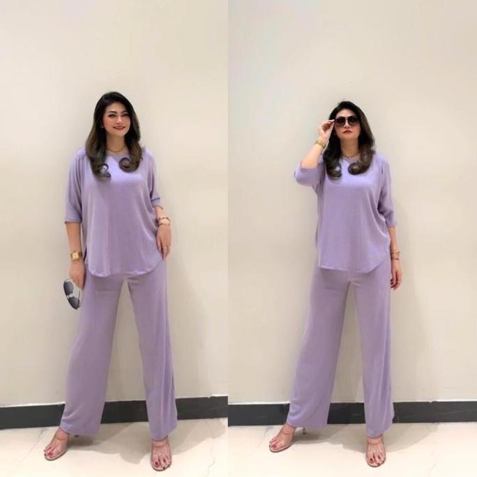 Grgd- Setelan Wanita Knitt Turkey Polos Oneset (Rgb) Dewasa Kulot - Baju, Celana Casual