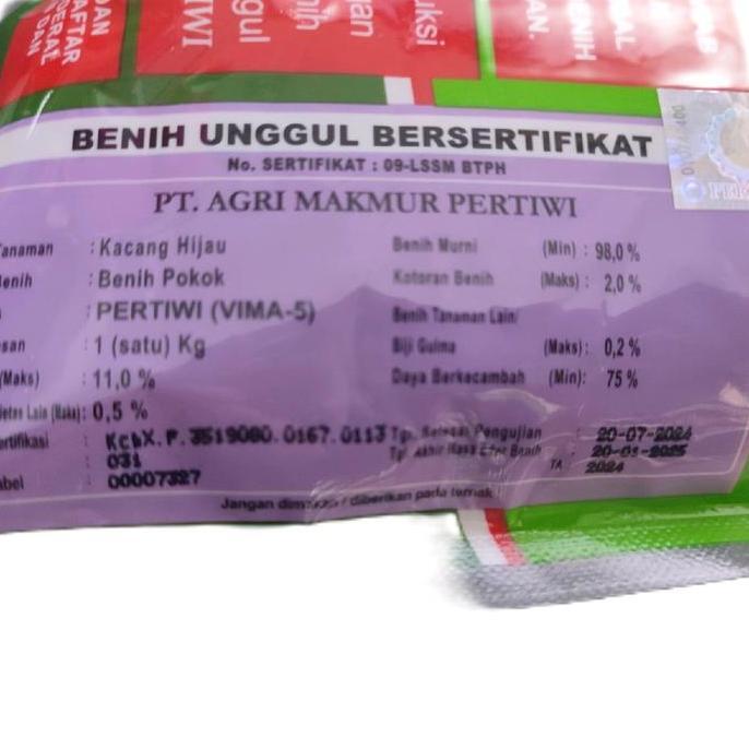 Benih Unggul Kacang Hijau Ijo Pertiwi Vima-5 1 Kg