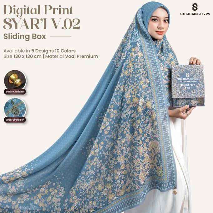 Newrilis- [Terbaru] Syari Motif Box Digital Jumbo - Umama Scarves