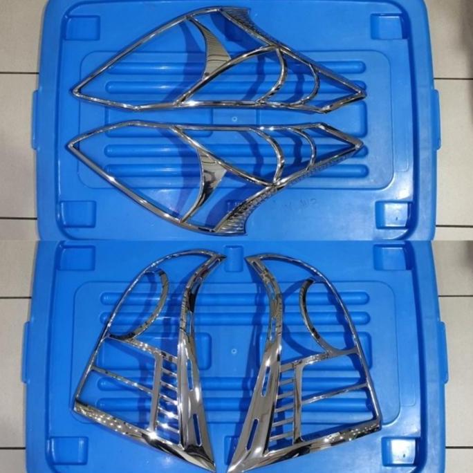 Garnish List Lampu Depan Belakang Mobil All New Avanza Veloz 2012 2013 2014 2015 CHROME READY