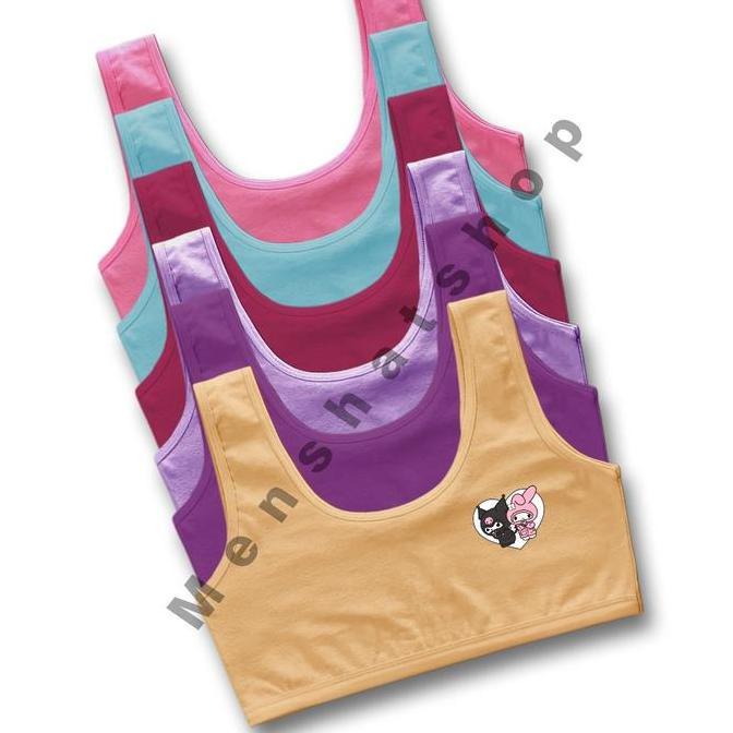 Duniaank- 6 Pcs Miniset Motif Anak Remaja Sd/Smp Bra Miniset / Miniset   Perempuan Fashion