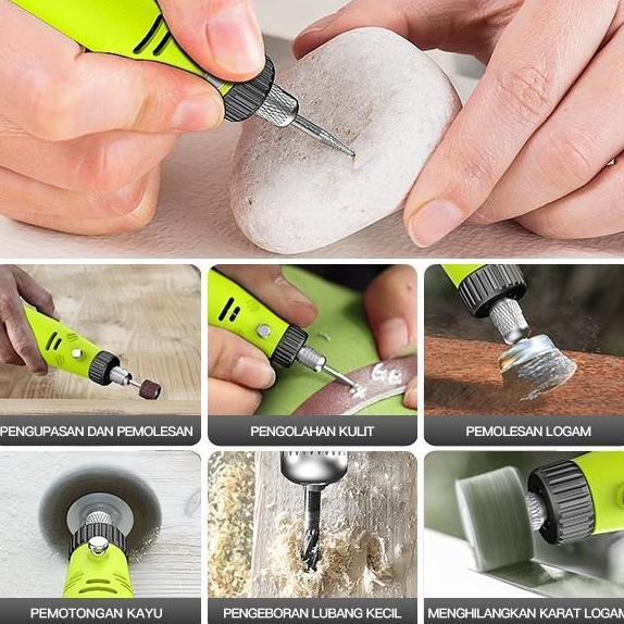 Dayhpy- CodZper Bor Mini Drill Grinder Mini Grinda Bor Listrik Penghalus-Alat Gerinda Zp007 Waterpas