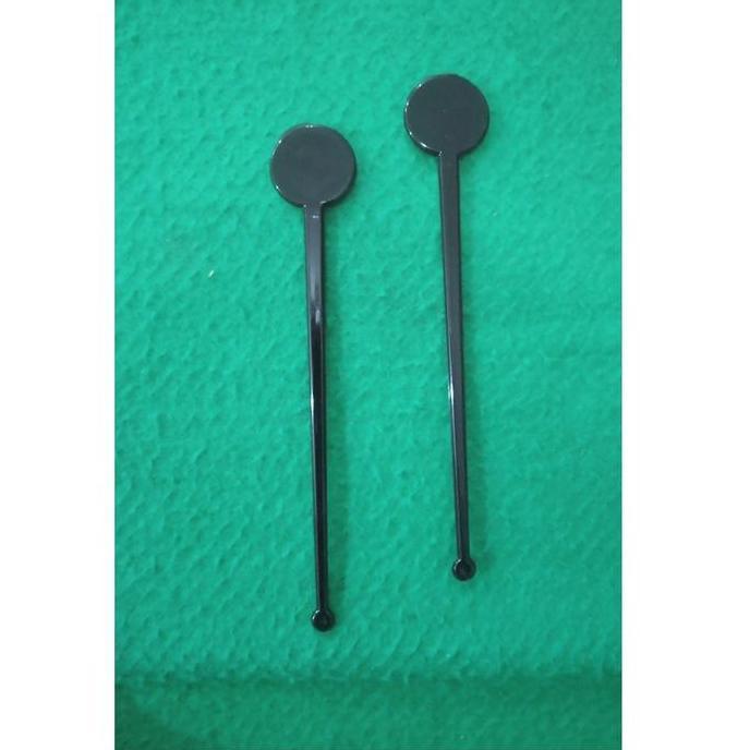Terpopuler- Adukan Minuman / Stirrer Plastik 18Cm Hitam Bulat 100Pcs