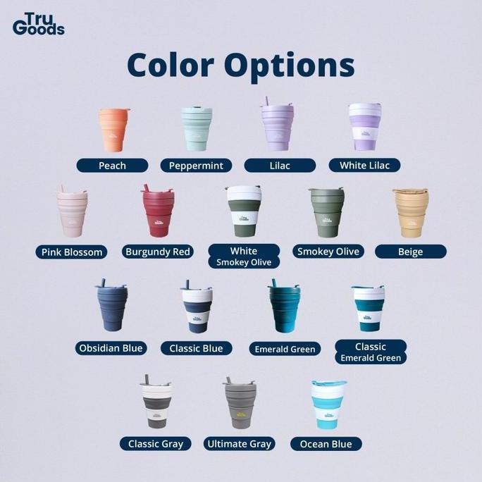 Terpopuler- Foldable Cup Premium Tru Goods / Gelas Kopi Lipat 475 Ml - Cup