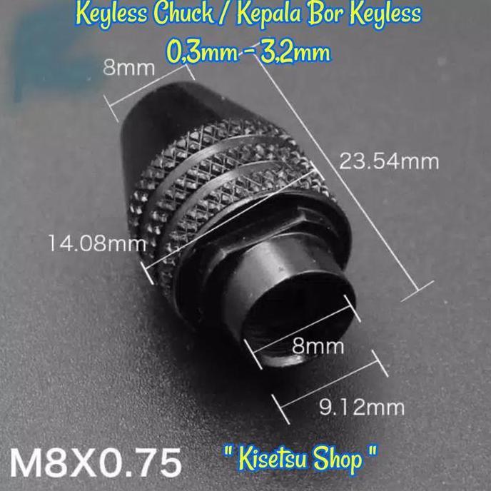 Dayhpy- Keyless Chuck / Kepala Bor Keyless Bor Mini Drill Grinder Universal