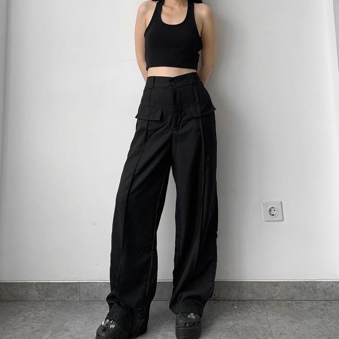 Jema pants / loose pants / kulot highwaist / celana panjang