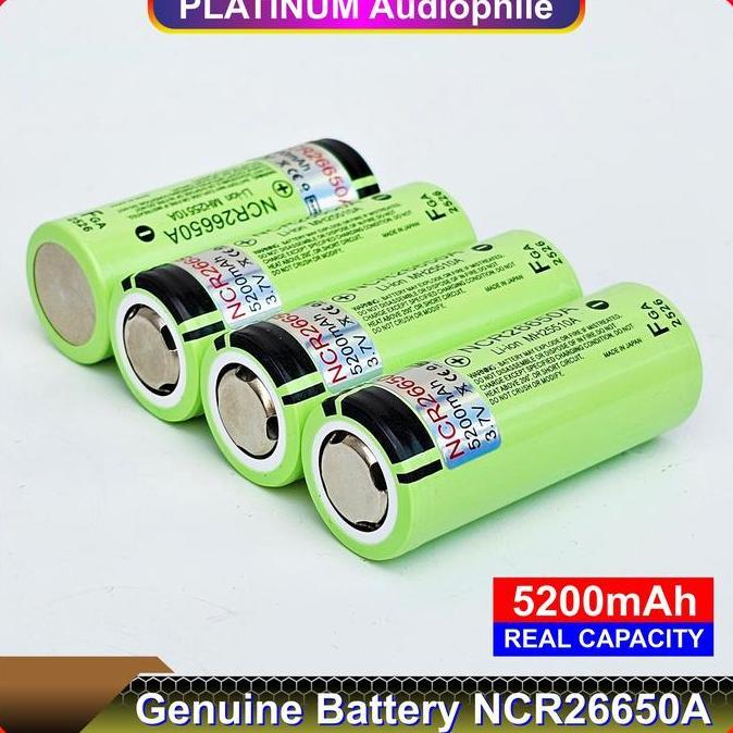 Homemart- Baterai 26650 5200Mah 3.7V 4.2V Ncr26650A Batre Original Battery Ncr 26650