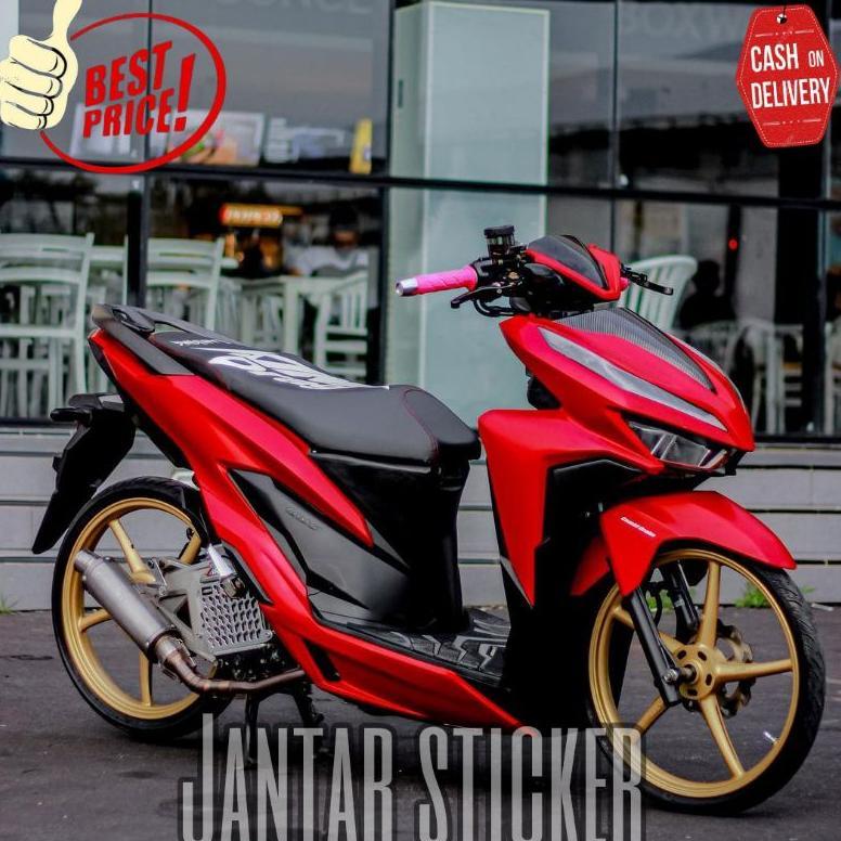 HOT` Stiker merah glossy stiker motor skotlet merah glossy sticker scotlite merah doff scotlite moto
