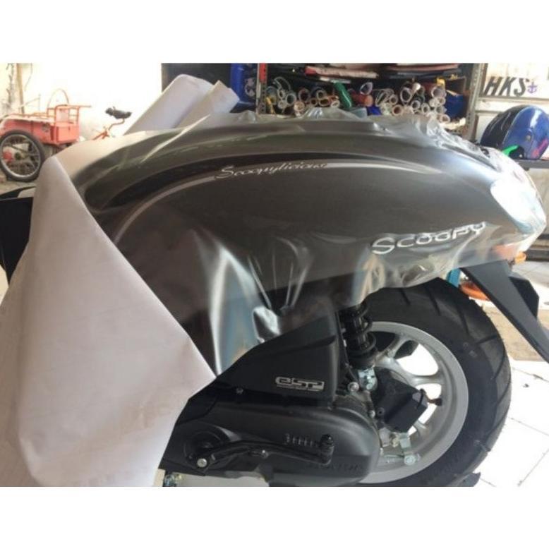 RECOMMENDED` STICKER SKOTLET MOTOR TRANSPARAN PUTIH BENING GLOSSY STIKER SCOTLET TRANSPARAN BENING G