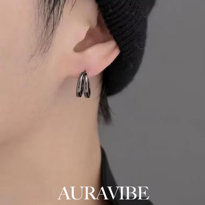 Cod,Bisa- Auravibe-Anting Pria Model Terbaru, Desain Kecil Dan Modis, Anting, Gaya Sederhana Dan Coo