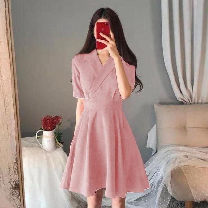 Xyxy- Sadona Dress Korea Wanita Model Pita Belakang