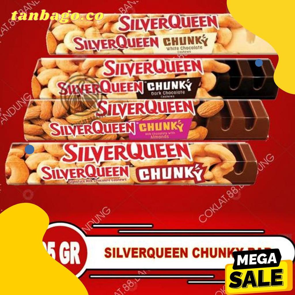 Silverqueen Chunky Bar 85 Gram Besar Cokelat Valentine Cemilan Anak Chunkybar