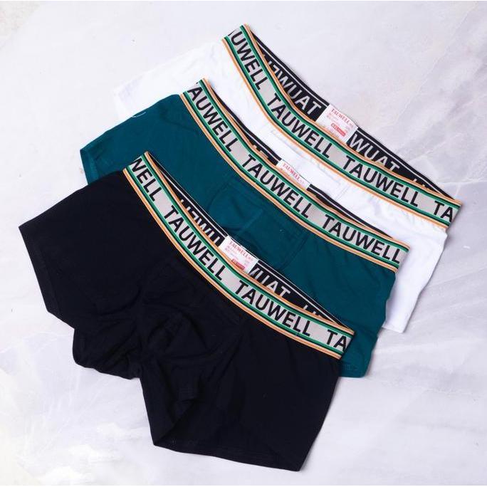 Cod,Bisabanget- Tauwell Boxer Pria Kantong Depan (Gratis Cup) Katun Dewasa