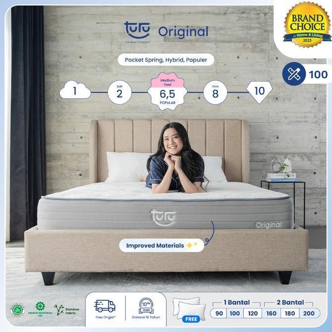 Blokx- Kasur Pocket Spring Bed Turu Original Uk. 100X200 (Super Single)