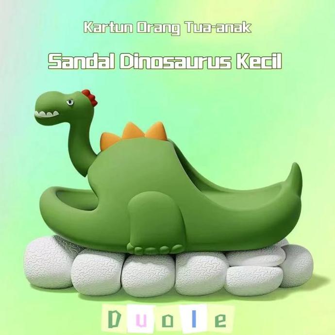 Terpopuler- [Running] Cod Sandal Dinosaurus 3D Sandal Jelly Baim Musim Panas Baru Kartun Lucu Sandal