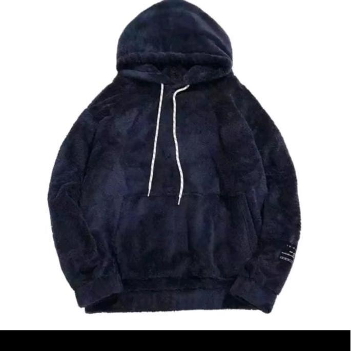 Disc Jacket Bulu/Hoodi Bulu Kece Dewasa Pria Wanita  Hitam Sweater Distro Tebal Unisex Casual Cowok 