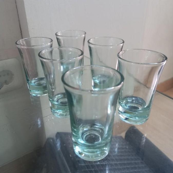 Thebest- 1 Set Gelas Sloki Zammia 12 Pcs/ Gelas Mini/ Sloki 30 ml